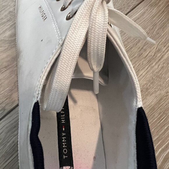 Tommy Hilfiger Lace Up Sneakers Low Top White Size 11 - Picture 5 of 8